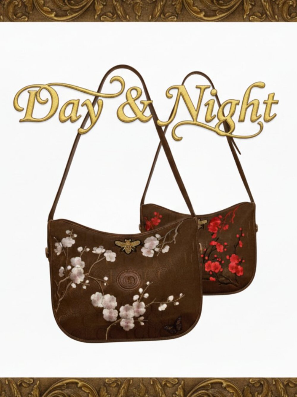 Vintage Gucci - Custom - "Day & Night" Hobo Shoulder Bag
